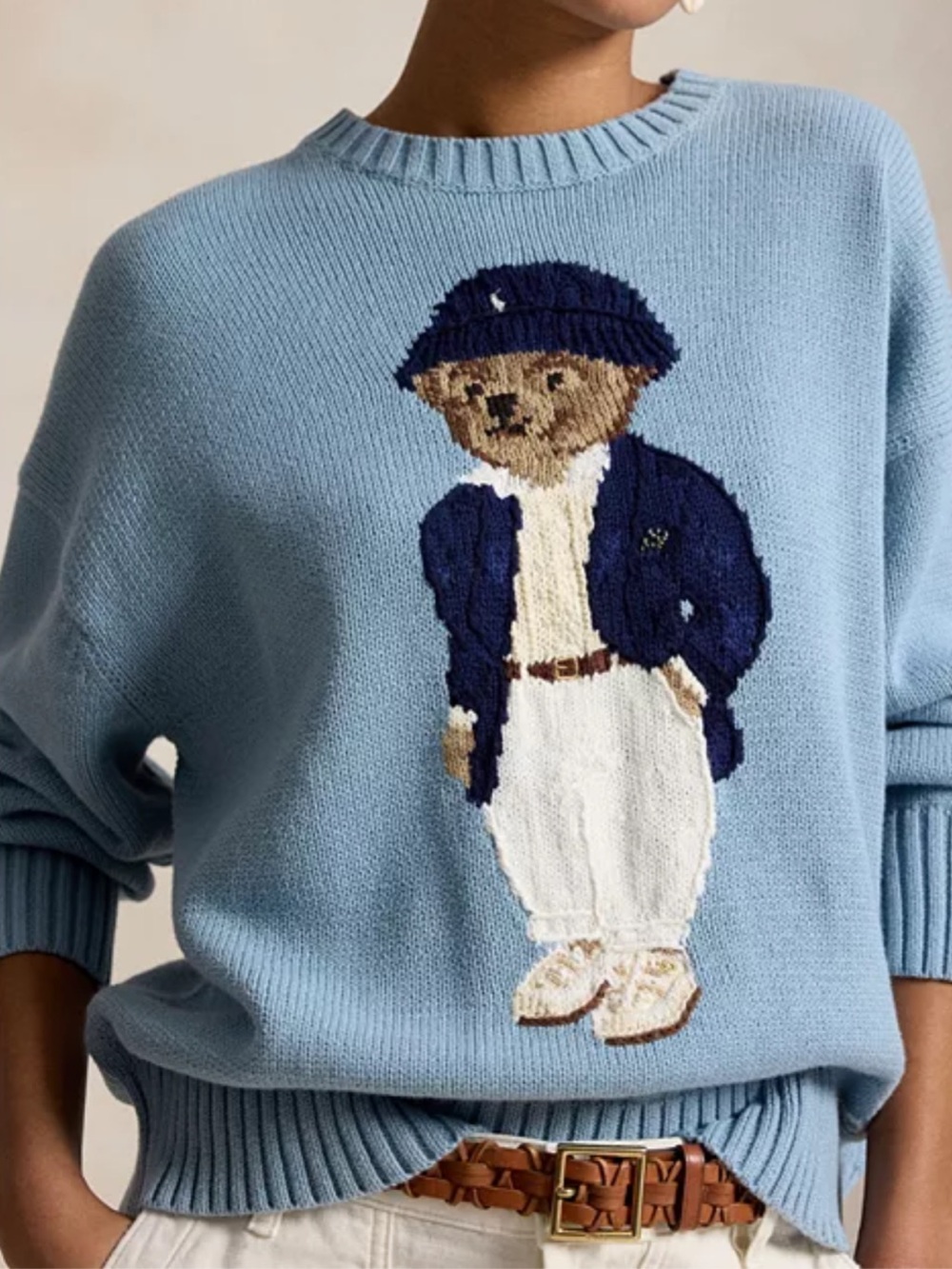 NWT Polo Ralph Lauren Polo Bear Oversize Cotton Sweater - Picture 4 of 5